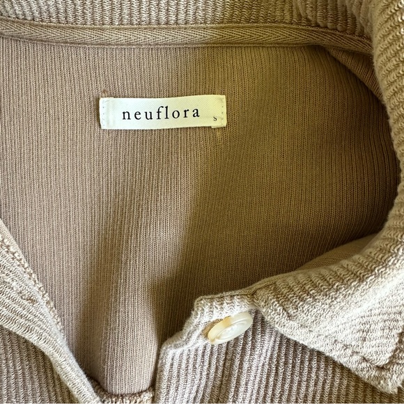 Tan Ribbed Women’s Button Up Shacket - Picture 2 of 8